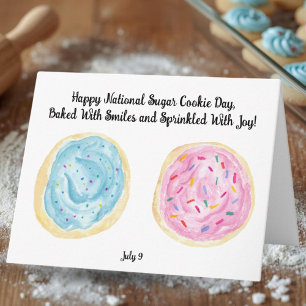 Nationaler Tag der Zuckerplätzchen mit rosa und bl Karte
