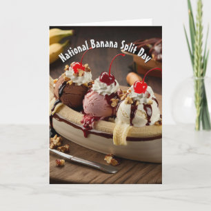 Nationaler Tag des Bananensplits Karte