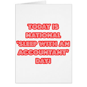 Nationaler Tag "Schlafen mit einem Buchhalter"