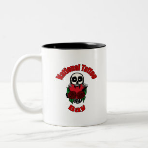 Nationaler Tattoo-Tag Zweifarbige Tasse