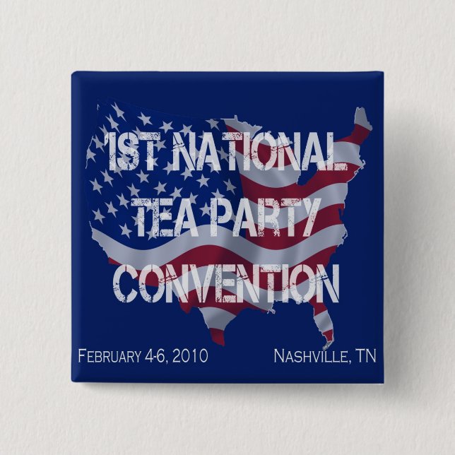 Nationaler Tee-Party-Versammlungs-Knopf Button (Vorderseite)
