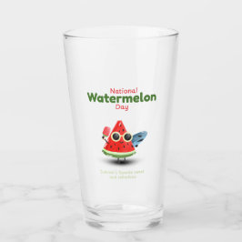 Nationaler Wassermelonentag Süße Sommer Kunst Glas