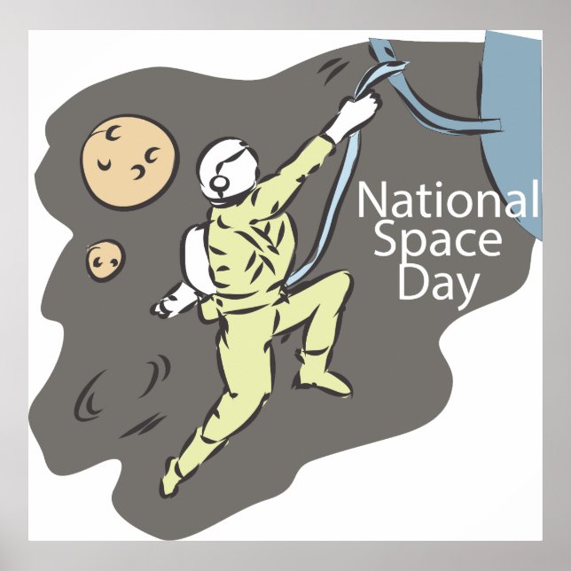 Nationaler Weltraumtag Poster (Vorne)
