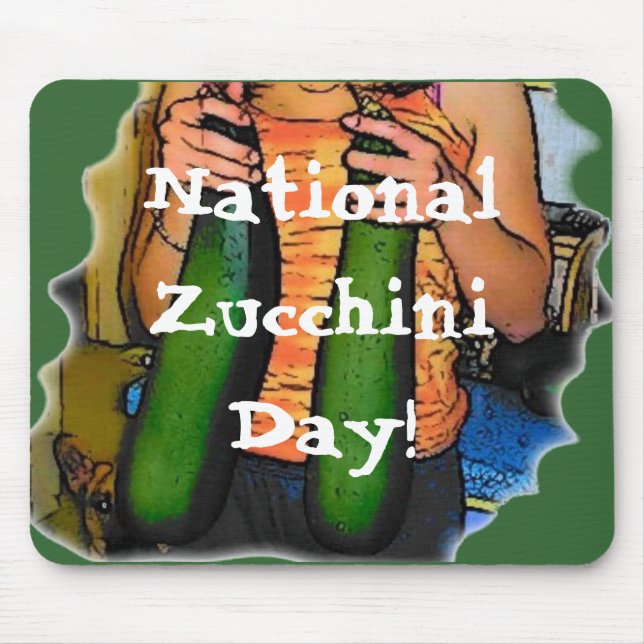 Nationaler Zucchini-Tag! Mousepad (Vorne)