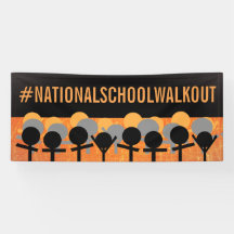 Nationales Banner für Schulstreik und Protest gege
