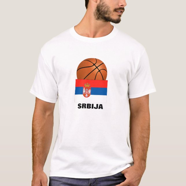 Nationales Basketballteam Serbien T-Shirt (Vorderseite)