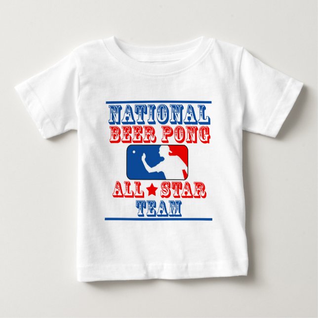 Nationales Bier Pong Team Baby T-shirt (Vorderseite)