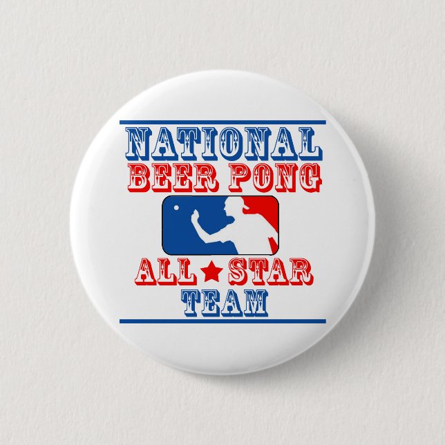 Nationales Bier Pong Team Button (Vorderseite)