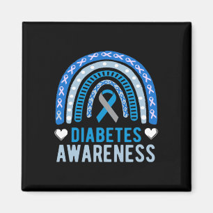 Nationales Diabetesbewusstsein Monat blaues Band-R Magnet