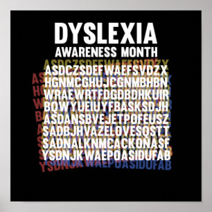 Nationales Dyslexie-Sensibilisierungsmonat Oktober Poster