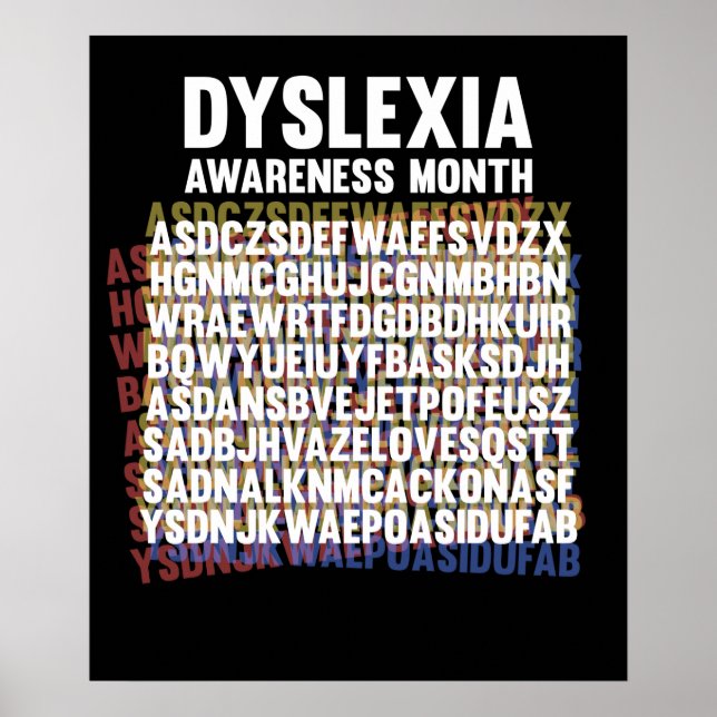 Nationales Dyslexie-Sensibilisierungsmonat Oktober Poster (Vorne)