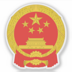 Nationales Emblem der Volksrepublik China Aufkleber