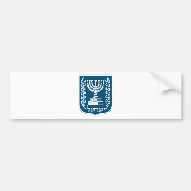 Nationales Emblem Israels Autoaufkleber (Vorne)