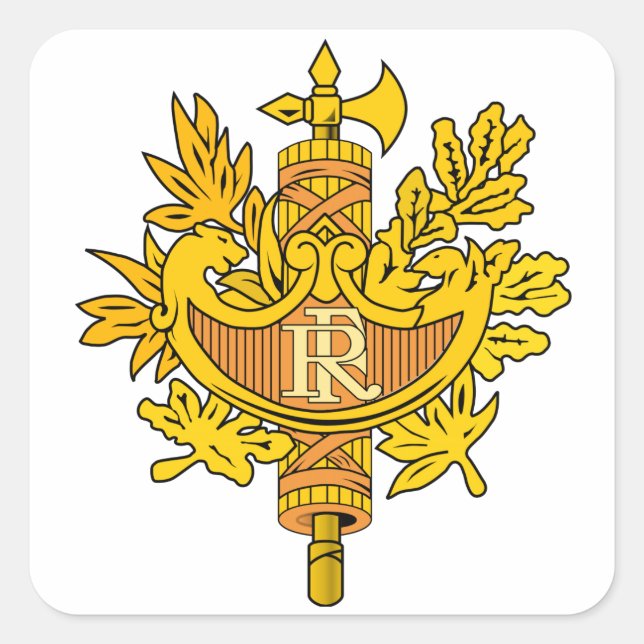 Nationales Emblem Quadratischer Aufkleber (Vorderseite)