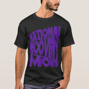 Nationales Erholung Monat Lila Typografie-Design  T-Shirt