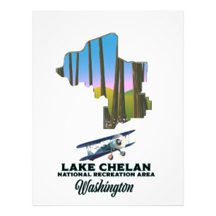 Nationales Erholungsgebiet Lake Chelan, Washington Fotodruck