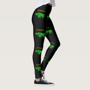 Nationales Farbmuster Jamaikas Leggings