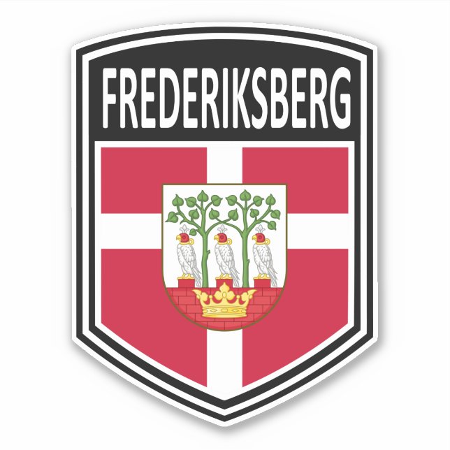 Nationales Frederiksberg Dänemark Sticker (Vorderseite)