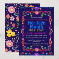 Nationales hispanisches Erbe Geburtstag farbenfroh