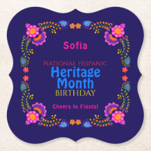 Nationales hispanisches Erbe Geburtstag farbenfroh