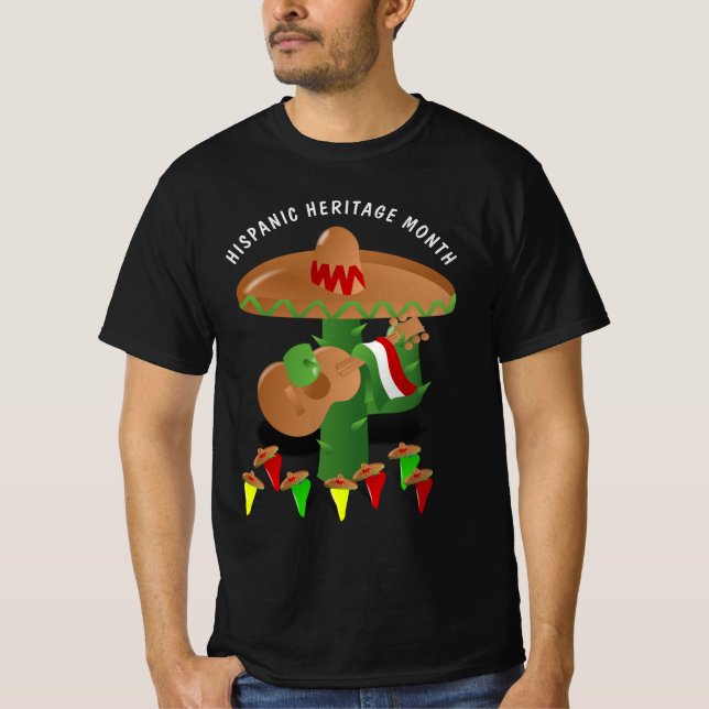 Nationales hispanisches Erbe Monat - Kaktus T-Shirt (Vorderseite)