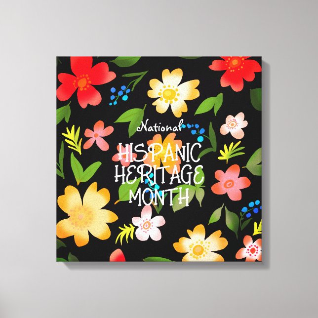 Nationales HISPANISCHES ERBE MONAT Leinwanddruck (Vorderseite)