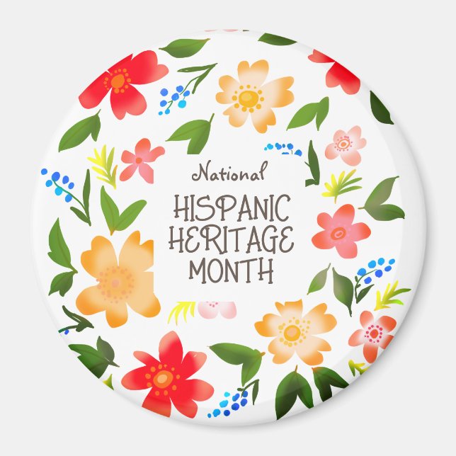 Nationales HISPANISCHES ERBE MONAT Magnet (Vorne)