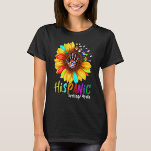 Nationales hispanisches Erbe Monat Sonnenblumen T-Shirt