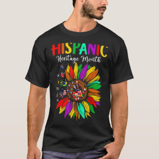 Nationales hispanisches Erbe Monat Sonnenblumen T-Shirt