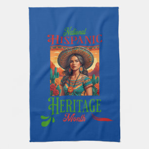 Nationales hispanisches Kulturerbe Monat Geschirrtuch