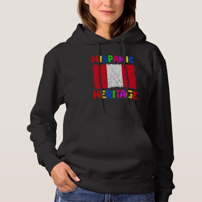Nationales hispanisches Kulturerbe Monat Latina Pe Hoodie (Vorderseite)