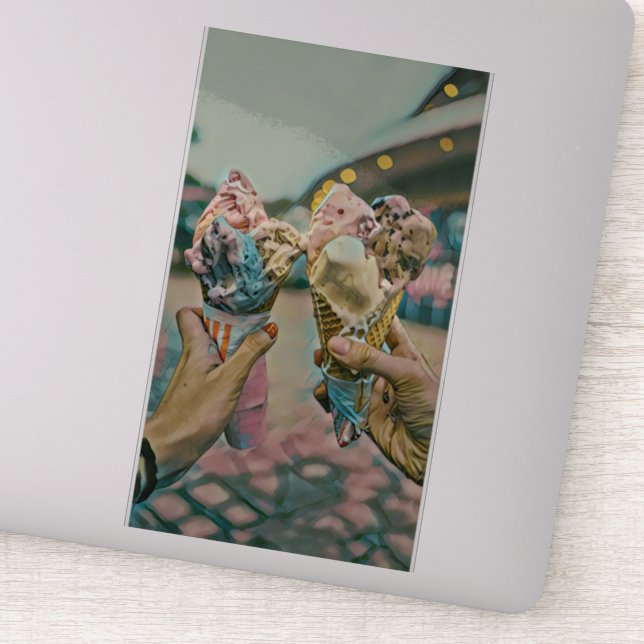 Nationales Ice Cream Day-Geschenk Aufkleber (Detail)