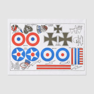 Nationales Insignien für Modellflugzeuge, Größe WW Seidenpapier