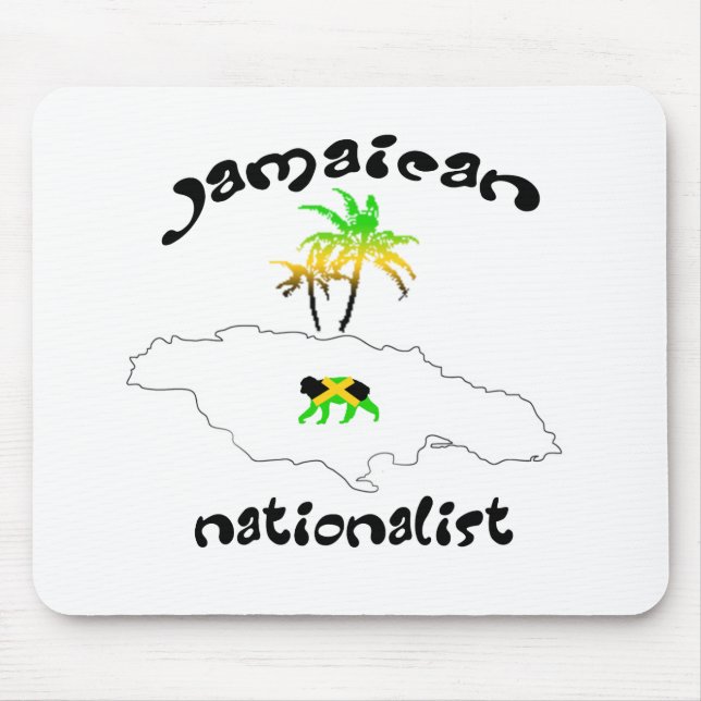 Nationales Jamaikanisches Logo Mousepad (Vorne)