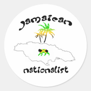 Nationales Jamaikanisches Logo Runder Aufkleber