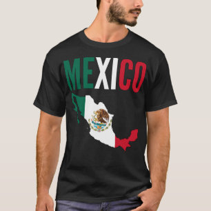 Nationales Karten-T-Shirt Mexikos T-Shirt