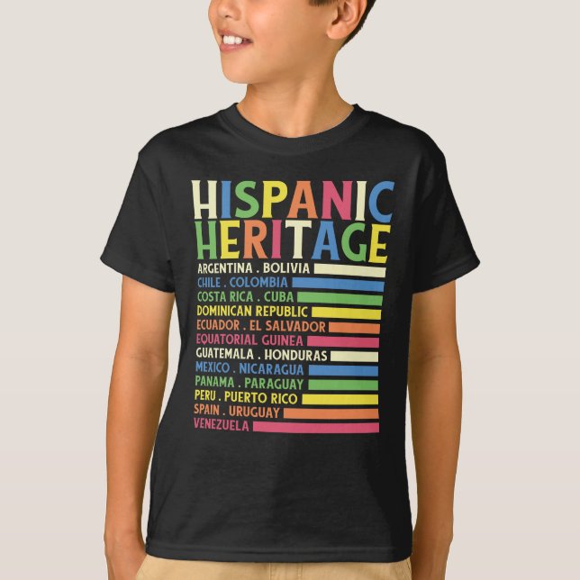 Nationales lateinamerikanisches Kulturerbe Monat T-Shirt (Vorderseite)