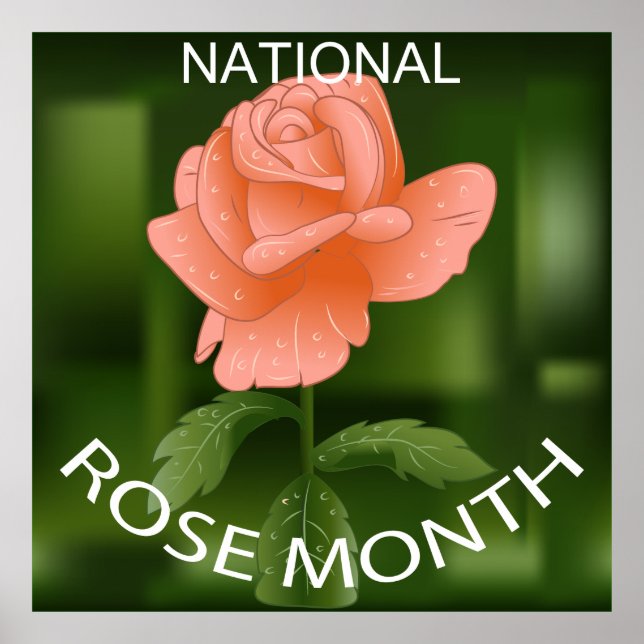 Nationales Monatsposter für die Rose Poster (Vorne)