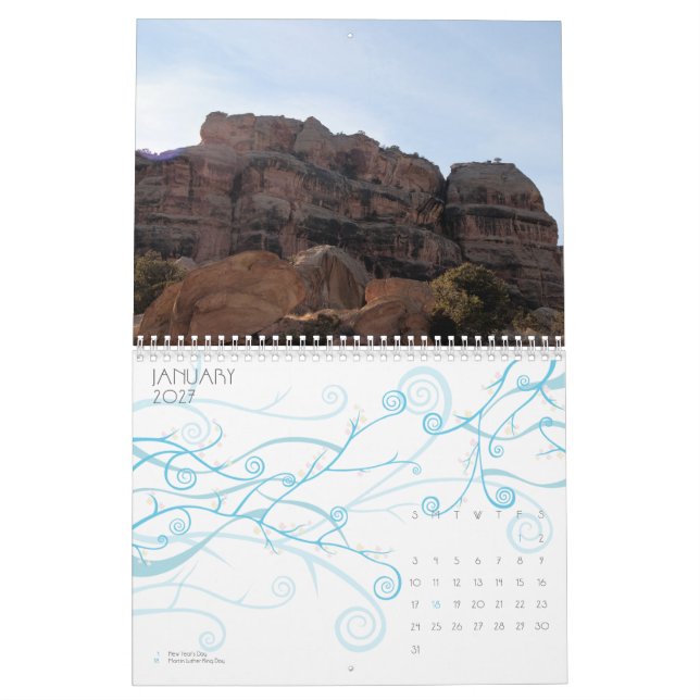 Nationales Monument Colorados Kalender (Jan 2027)