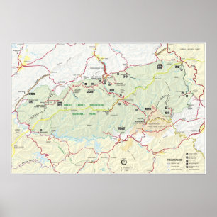 Nationales Monument Great Smoky Mountains Poster