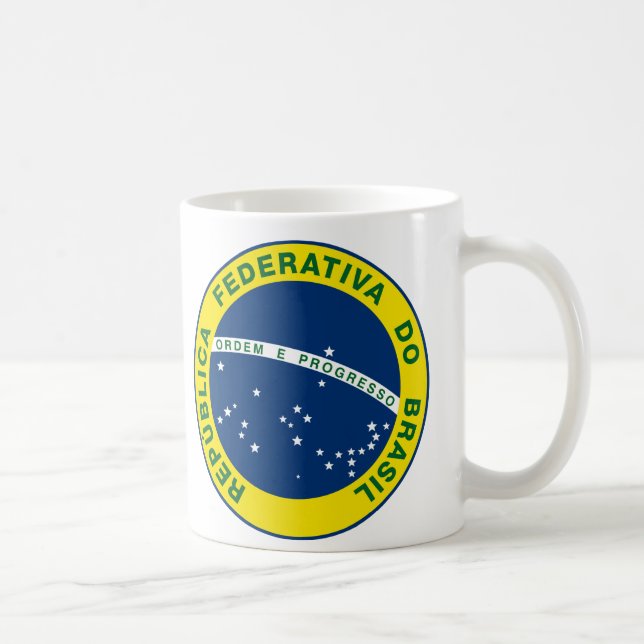 Nationales Siegel Brasiliens Kaffeetasse (Rechts)