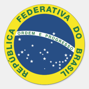 Nationales Siegel Brasiliens Runder Aufkleber