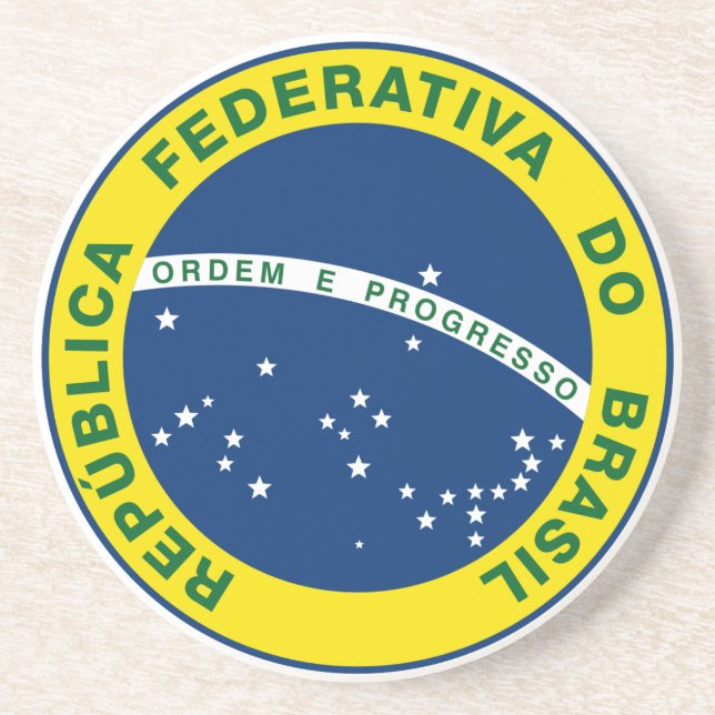 Nationales Siegel Brasiliens Untersetzer (Vorne)