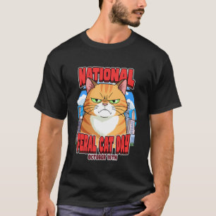 Nationalfeiertag 16. Oktober Streunende Katze feie T-Shirt