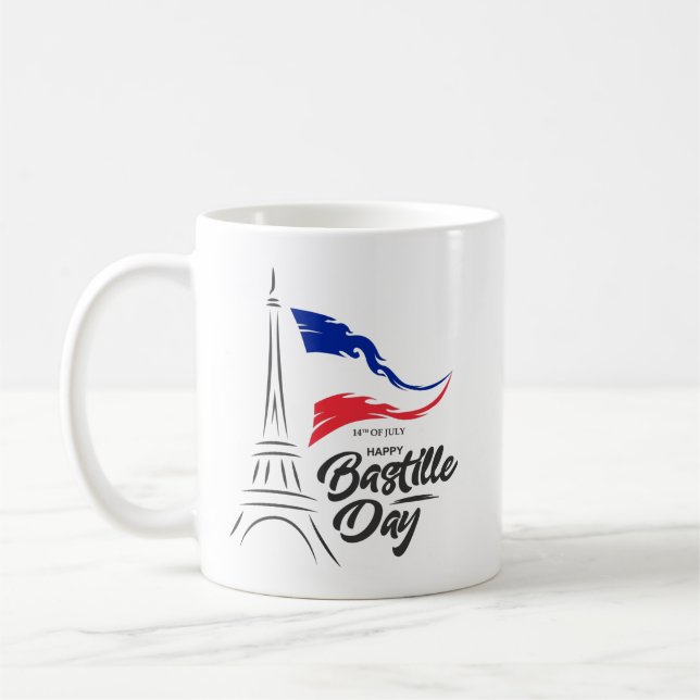 Nationalfeiertag, Eiffelturm T - Shirt Kaffeetasse (Links)