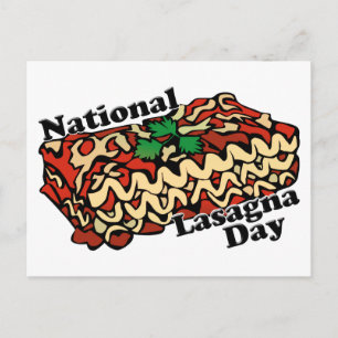 Nationalfeiertag Lasagna Postkarte