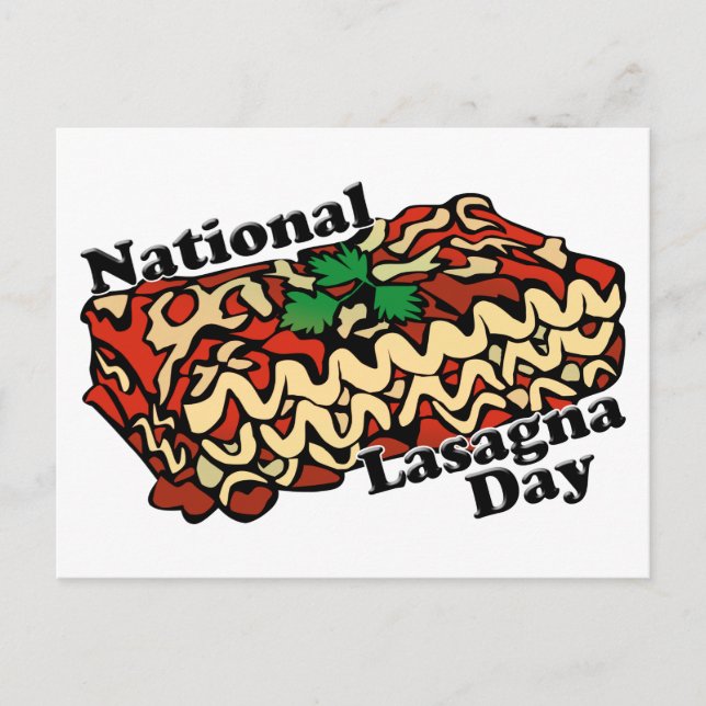 Nationalfeiertag Lasagna Postkarte (Vorderseite)