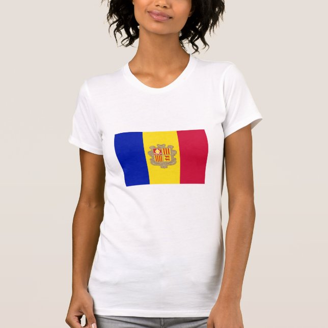 Nationalflagge Andorra T-Shirt (Vorderseite)