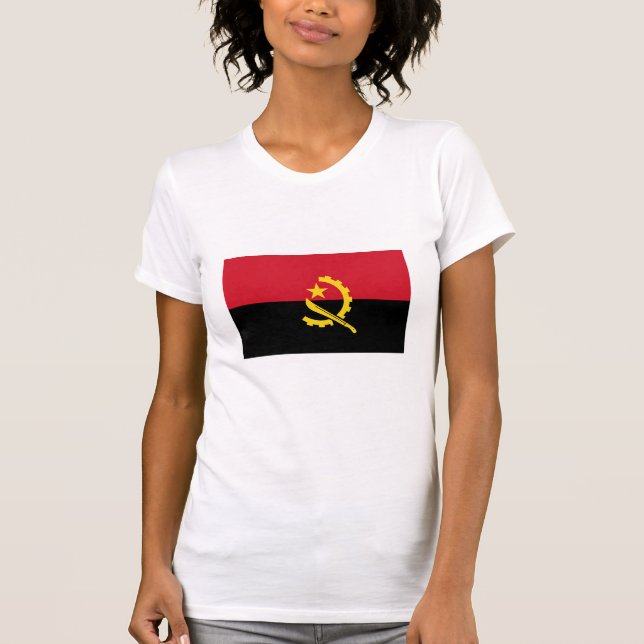 Nationalflagge Angola T-Shirt (Vorderseite)