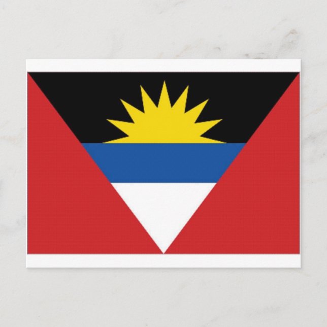 Nationalflagge Antigua Barbuda Postkarte (Vorderseite)